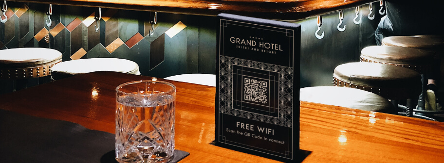 Código QR en un hotel que te permite conectarte a la red WiFi con un solo escaneo