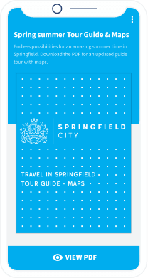 Una página de destino del código QR que contiene una guía de la ciudad en PDF para descargar.