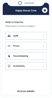 Página de destino del código QR con un formulario de feedback de una empresa de reparación doméstica.