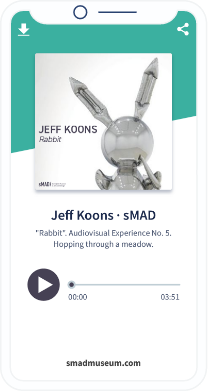 La página del código QR que reproduce un audio sobre una exhibición