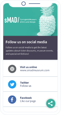 Página principal del código QR que muestra todas las redes sociales en una sola página