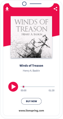 Una página de destino del código QR con un reproductor MP3 integrado que reproduce un extracto del libro.