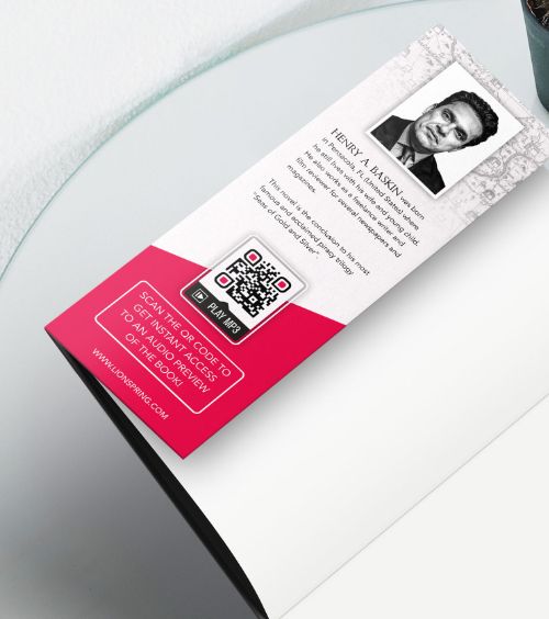 Un libro con un código QR en la portada que lleva a los usuarios a una muestra del audiolibro en formato MP3.